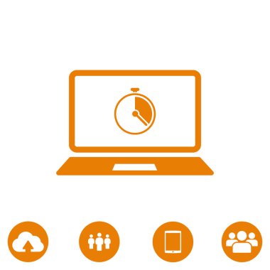 Dizüstü bilgisayar kutsal kişilerin resmi, vektör