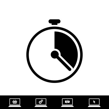 Kronometre simgesi, vektör