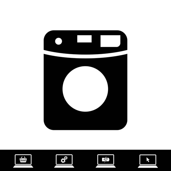 Значок пральна машина — стоковий вектор