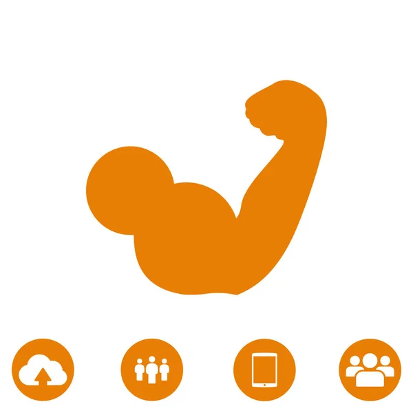 Biceps vector icono — Archivo Imágenes Vectoriales