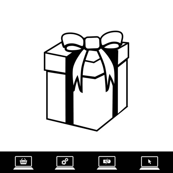 Icône cadeau, vecteur — Image vectorielle