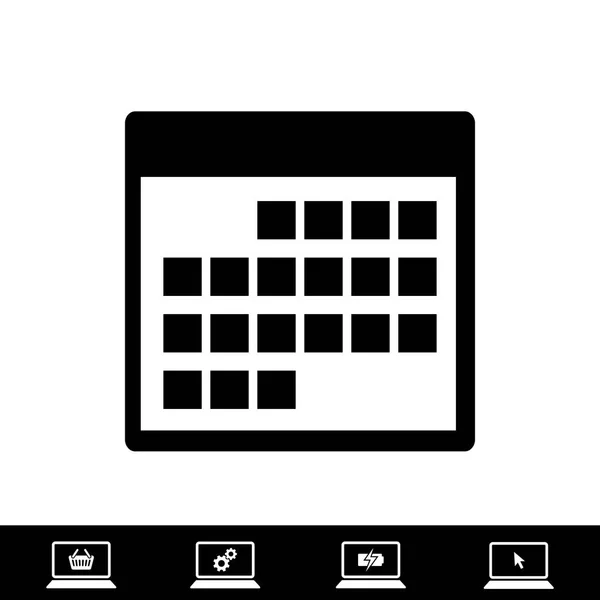 Calendario Icono vector — Vector de stock