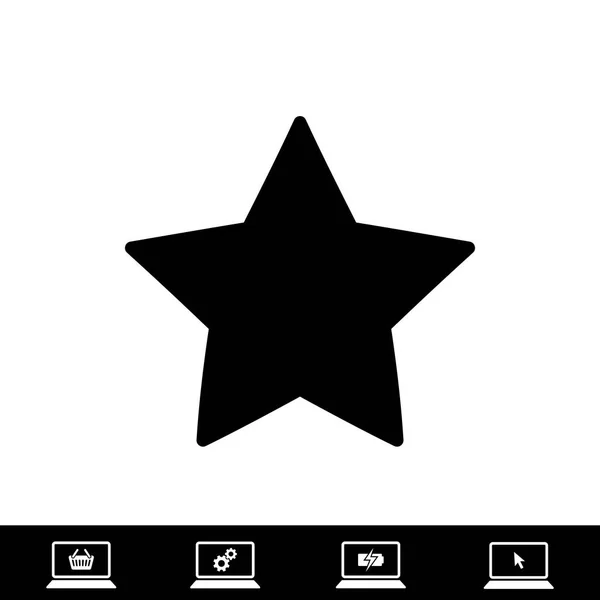 Icono estrella, vector — Vector de stock