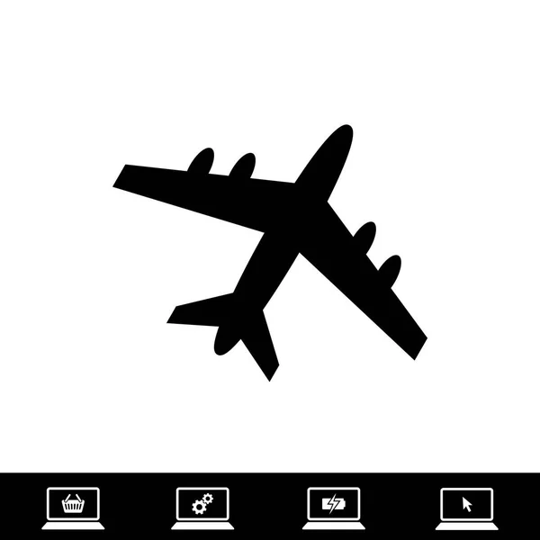 Symbolvektor für Flugzeuge — Stockvektor