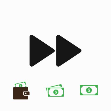 ileriye doğru simge vektör