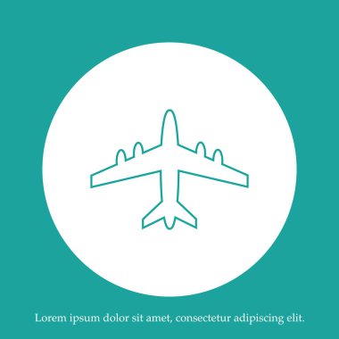 uçak simge vektör