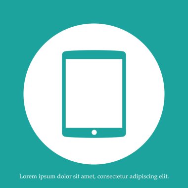 Modern dijital tablet pc simgesi