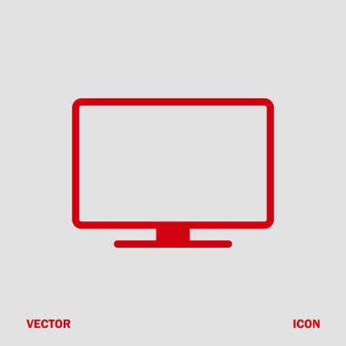 Monitör simgesini, vektör
