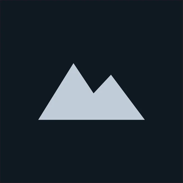 Icona di montagna, vettore — Vettoriale Stock