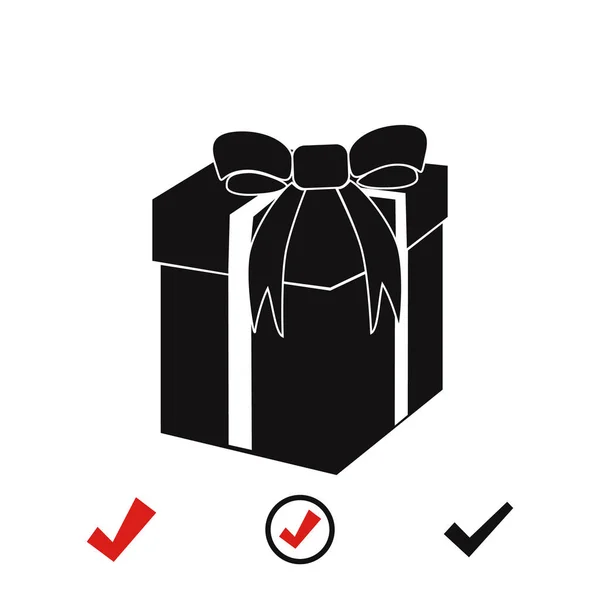 Gift icon, vector — Stock Vector