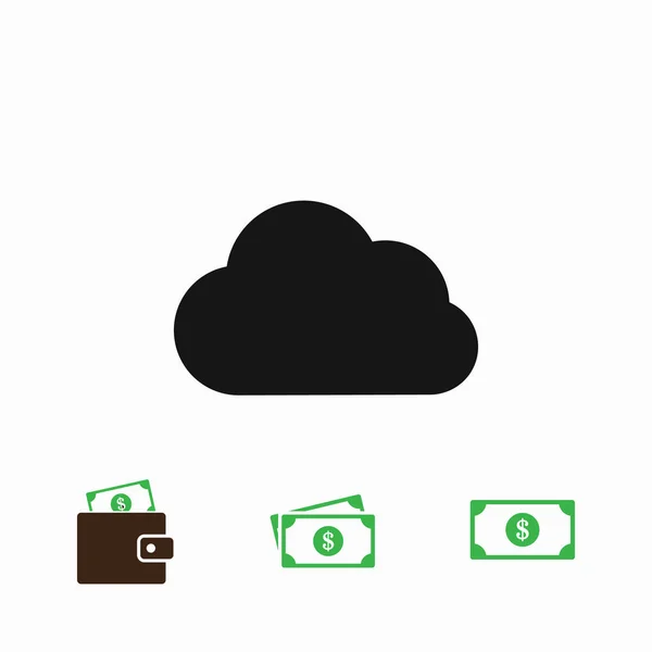 Icono de nube, vector — Vector de stock