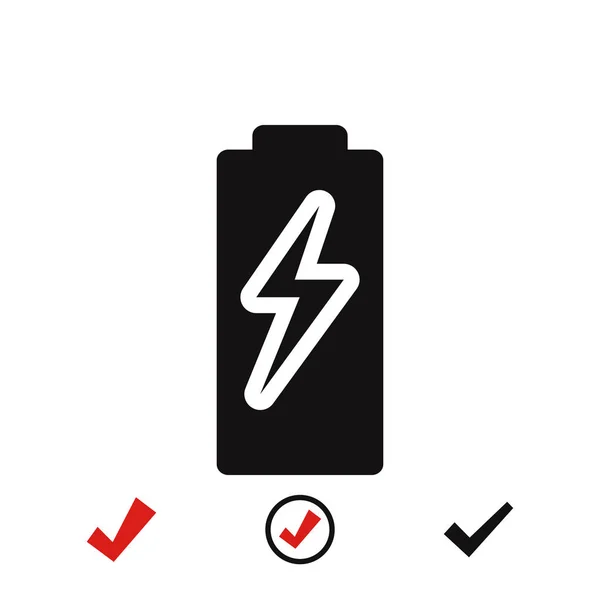 Ícone de carga da bateria — Vetor de Stock