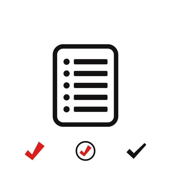 Controlelijst pictogram, vector — Stockvector