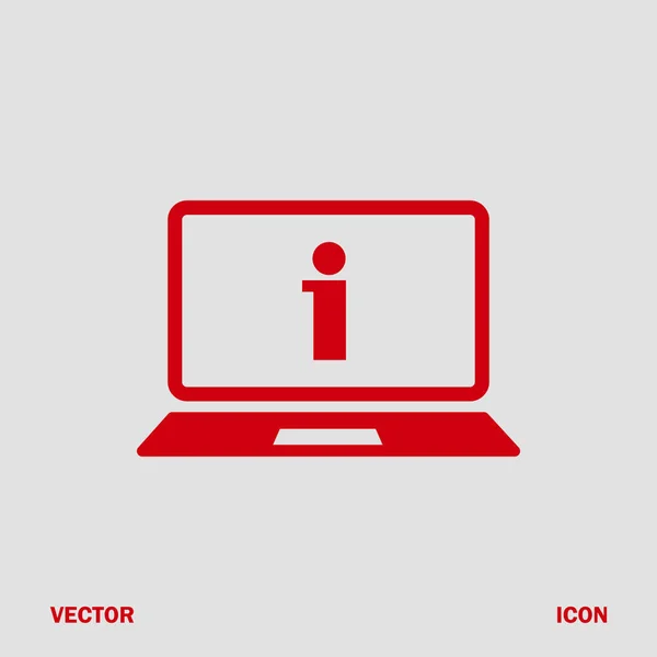 Laptop icon, vector — Stock Vector