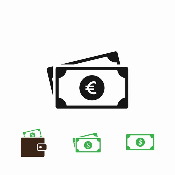 Icono de dinero, vector — Vector de stock