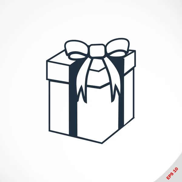 Gift icon, vector — Stock Vector