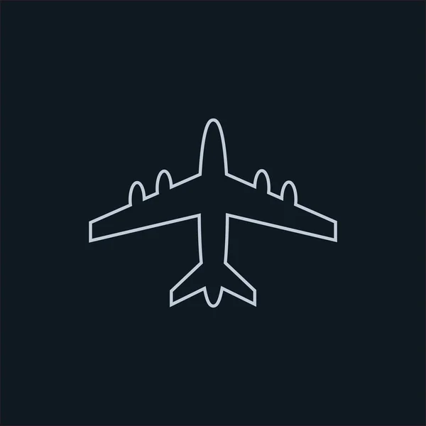 Vektorové ikony letadel — Stockový vektor
