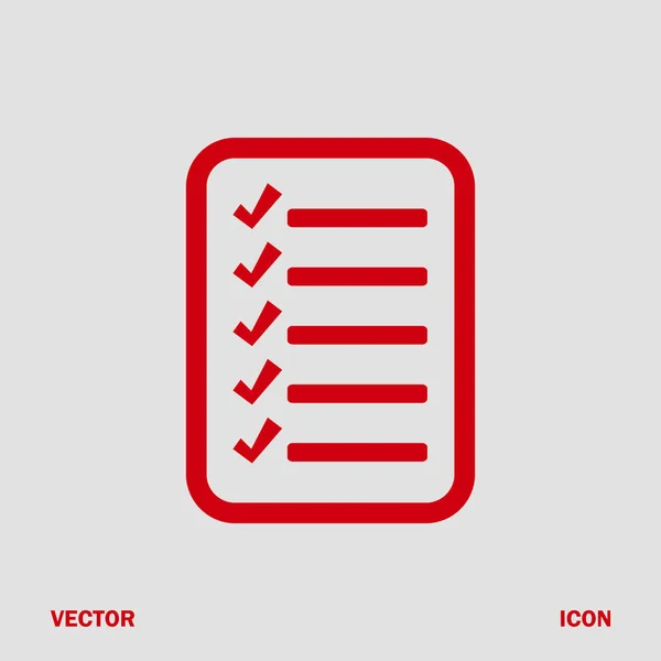 Icône de liste de vérification, vecteur — Image vectorielle