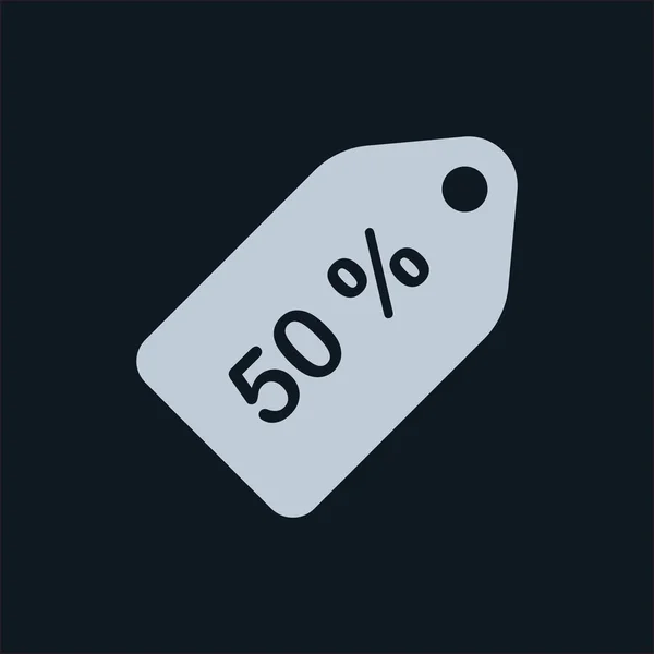 50 % icône tag, vecteur — Image vectorielle