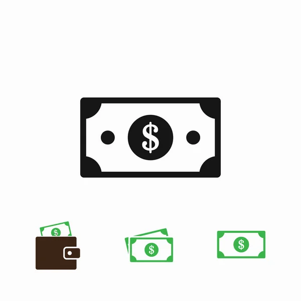 Icône d'argent, vecteur — Image vectorielle