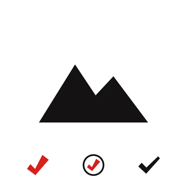 Icona di montagna, vettore — Vettoriale Stock