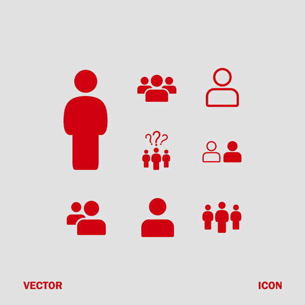 people icon, vector