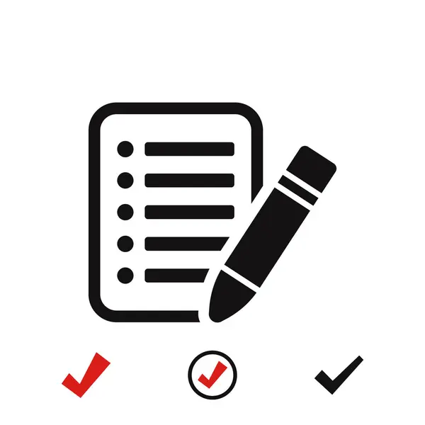 Controlelijst pictogram, vector — Stockvector