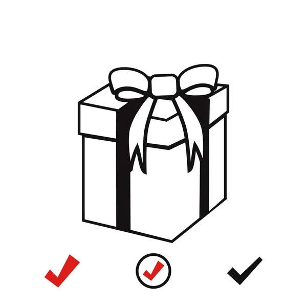 Gift icon, vector — Stock Vector