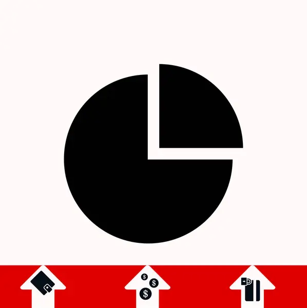 Icono gráfico circular de negocios — Vector de stock