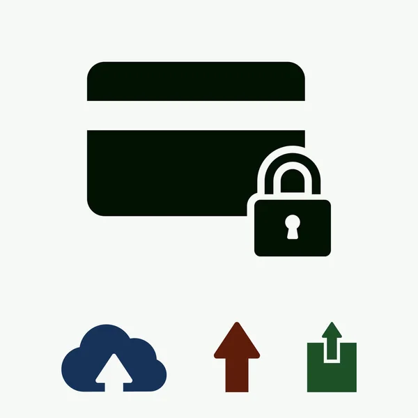 Ícone de cartão de crédito bancário —  Vetores de Stock