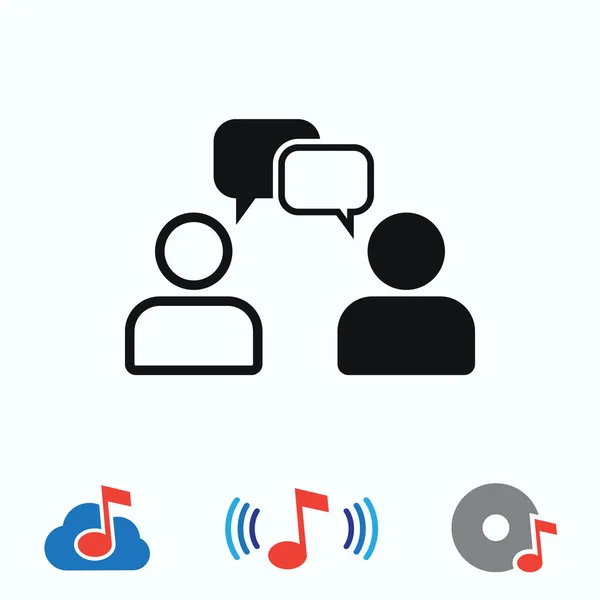 Speaking of people, the chat icon — Stock Vector