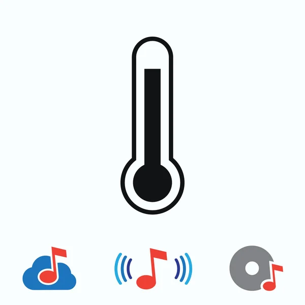 Thermometer-Symbol, Vektor — Stockvektor