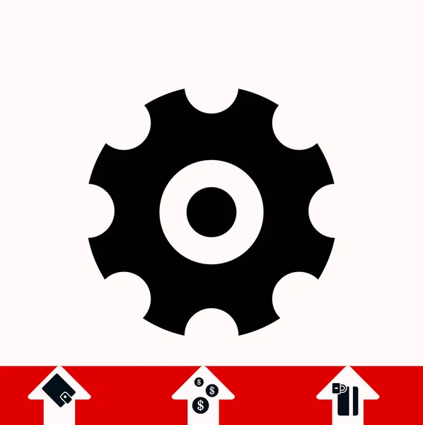 Gear icon, vector — Stock Vector