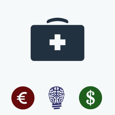 medical bag icon clipart