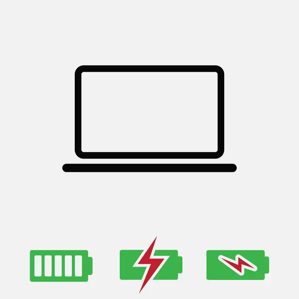 Laptop pictogram, vector — Stockvector