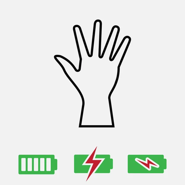 Hand icon vector — Stock Vector