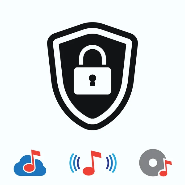 盾のアイコン、ベクトル — ストックベクタ