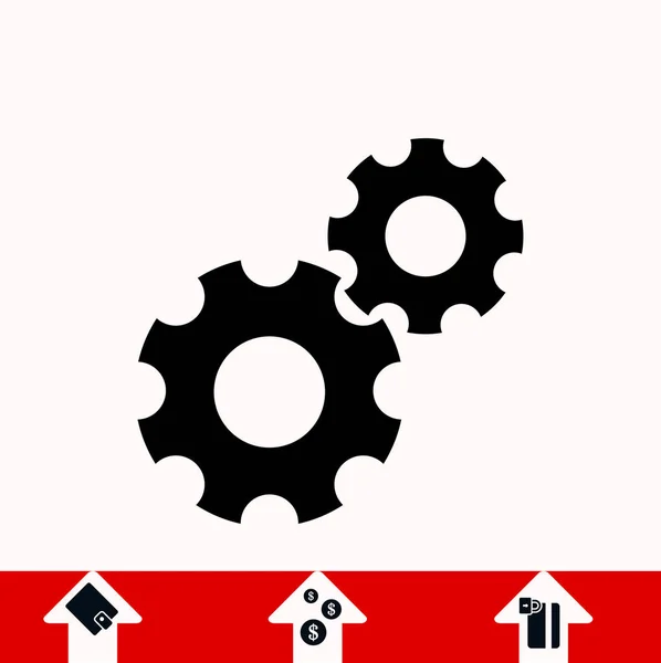 Versnellingen pictogram, vector — Stockvector