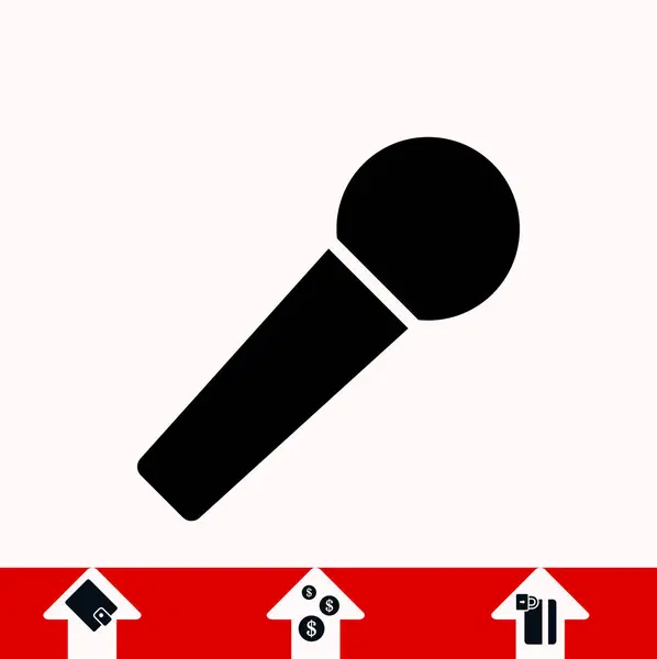 Icône de microphone, vecteur — Image vectorielle