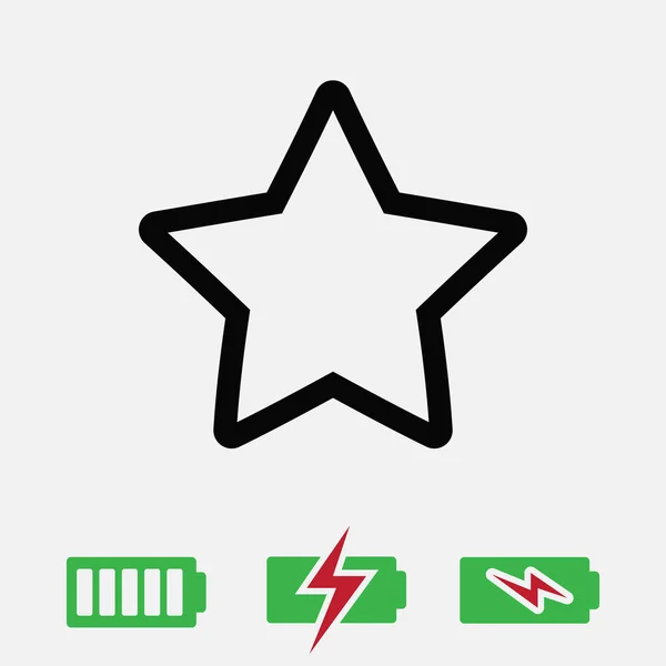 Icona della stella, vettore — Vettoriale Stock