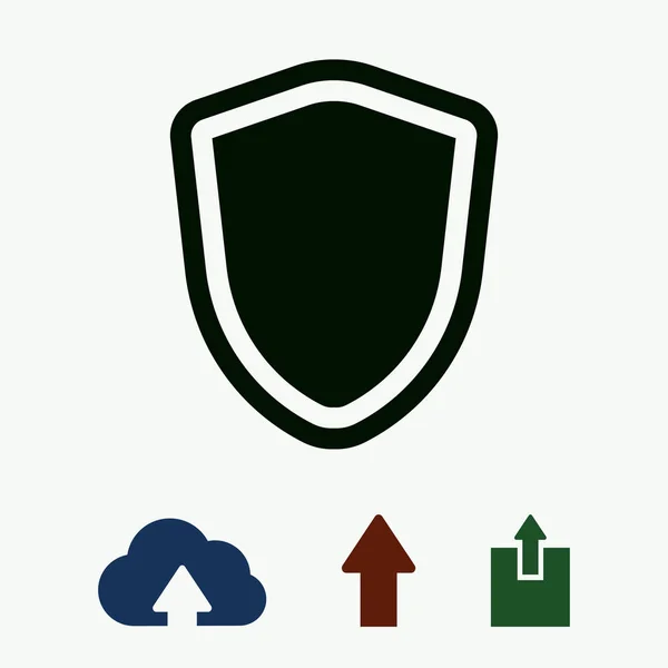 Pictogram van het schild, vector — Stockvector