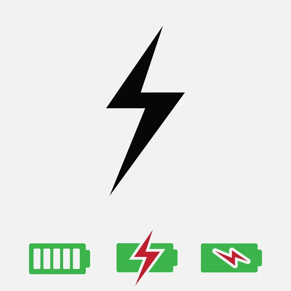 Lightning-ikonen, vektor — Stock vektor