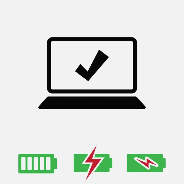 Laptop icon, vector — Stock Vector