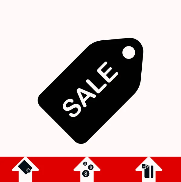 Ícone de etiqueta de venda — Vetor de Stock