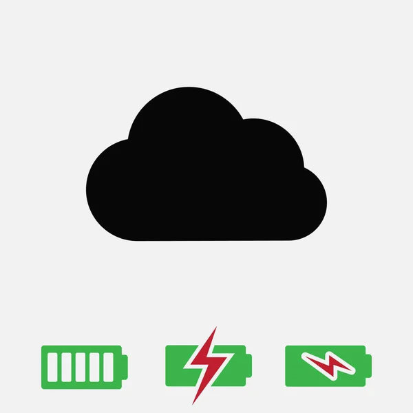 Pictogram van de wolk, vector — Stockvector