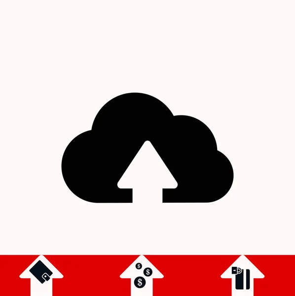 Icône illustration de téléchargement Cloud — Image vectorielle
