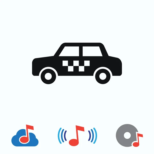Icono de taxi, vector — Archivo Imágenes Vectoriales