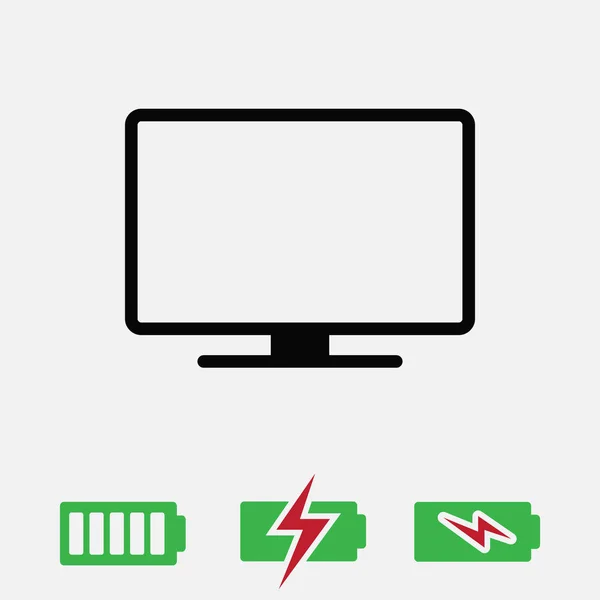 Monitor icon, vector — Stock Vector