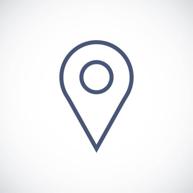 harita işaretçisi düz simgesi 