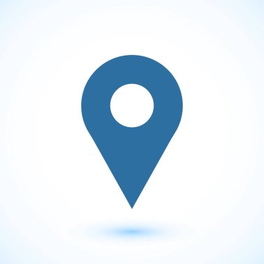 harita işaretçisi düz simgesi 